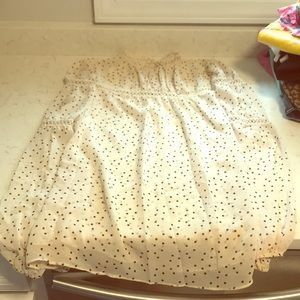 MAX STUDIO black polka dot long sleeve top